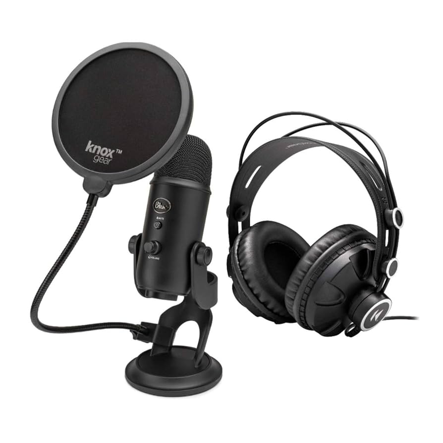 Blue Microphones Yeti USB Microphone (Blackout) Bundle with